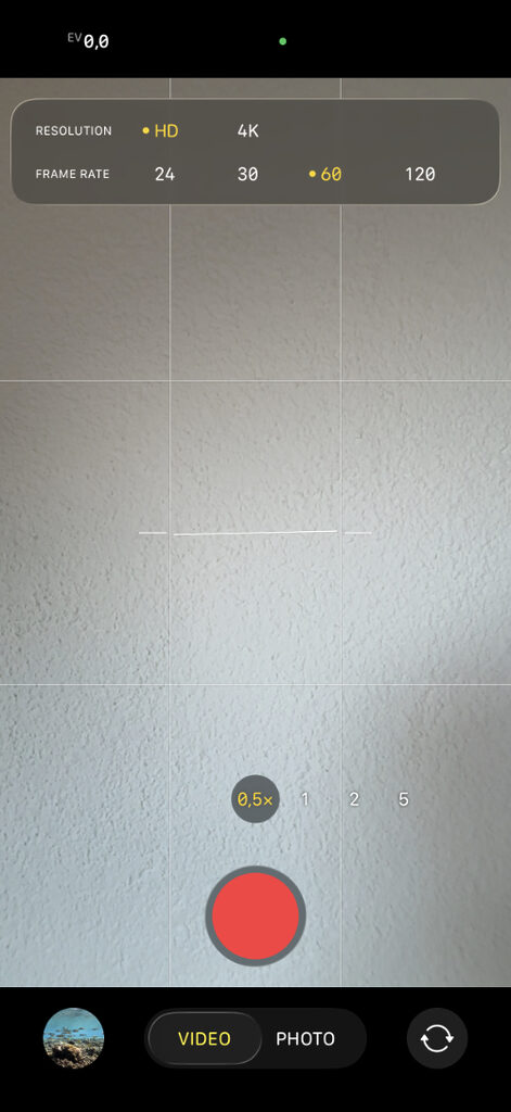 best underwater iphone setting